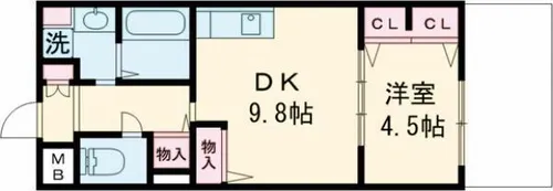 高師浜シーサイドマンションⅥ【103号室】の間取り