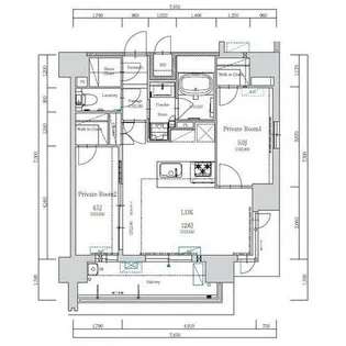 CIDNAL THE PLACE【13階】の間取り