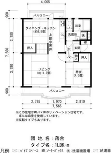 UR落合【3020507号室】の間取り