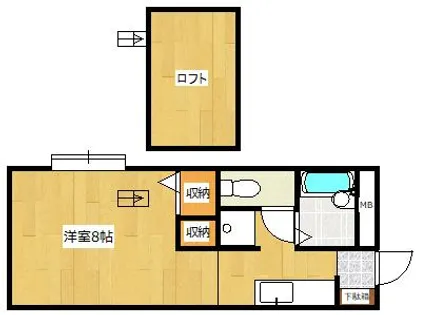 ハイナットU・I【401号室】の間取り