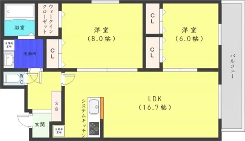 BambinoYamanote【4階】の間取り