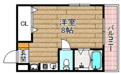 フェリセ富田【101号室】の間取り