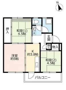 UR多聞台【C200101号室】の間取り