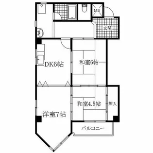 フルーヴェ1番館【3階】の間取り