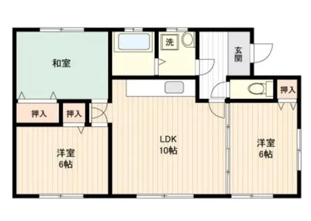 グリーンヒルズ【A号室】の間取り