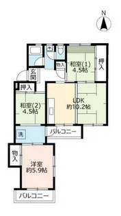 UR東豊中第二【1160201号室】の間取り