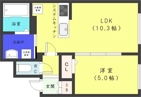 デイズ発寒南【3階】の間取り