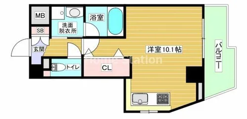 大阪府大阪市福島区吉野1丁目【マンション】の間取り
