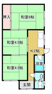 川辺平家D【7号室】の間取り