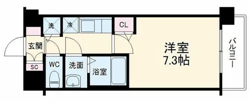 アスヴェル京都壬生WEST【1階】の間取り