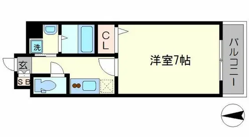 GREEN FOREST丹波口【2階】の間取り