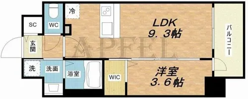 ファステート難波グランプリ【6階】の間取り