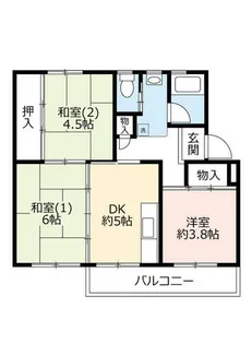 UR逆瀬川【0170302号室】の間取り