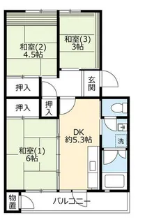 UR箕面粟生第一【0060106号室】の間取り