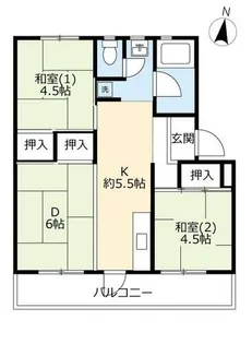 UR金剛【0180401号室】の間取り