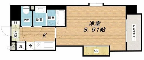 1Kの間取り画像