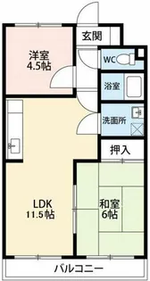 2LDKの間取り画像