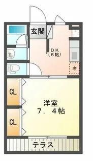 サルーテ【102号室】の間取り