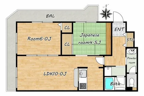 天王寺グランドハイツ【13階】の間取り