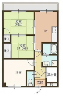 西村マンション(野洲市西河原)【2階】の間取り
