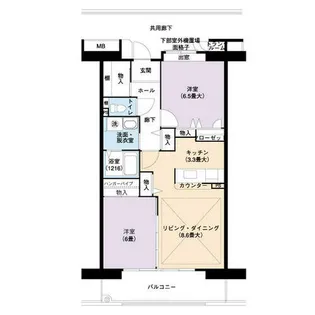 URアーバンラフレ虹ヶ丘中【0060105号室】の間取り