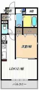 ディアコートKⅡ【3階】の間取り