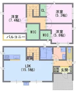 京都府向日市物集女町クヅ子【一戸建】の間取り