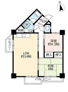 UR高座台【1040903号室】の間取り