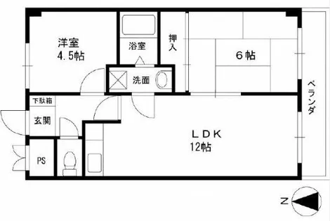 サンルミネ館【4階】の間取り