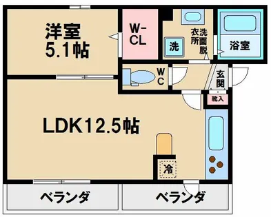 ブリックヒルズ【2階】の間取り