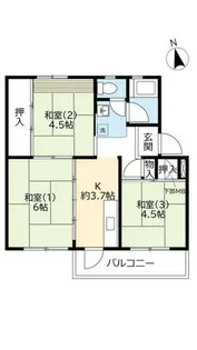 UR上高丸【0120404号室】の間取り