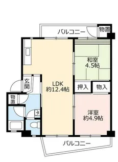 UR逆瀬川【0200501号室】の間取り