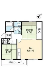 UR明石舞子【B040405号室】の間取り