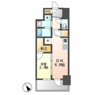 エステムコート名古屋新栄Ⅴラポール【305号室】の間取り