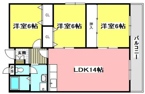 フローラ穂積台【5階】の間取り