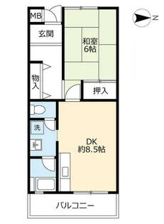 UR加島【0030407号室】の間取り