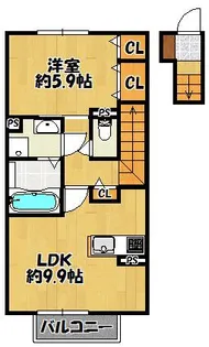 プランドール【203号室】の間取り