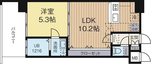 CLUB ORIENT BLD №82 EMPRESS【6階】の間取り