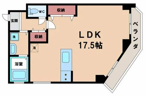 双輪建物第一コーポ【3階】の間取り