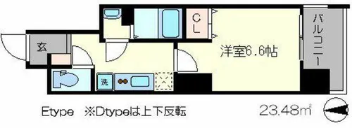 アスヴェル京都七条通【6階】の間取り