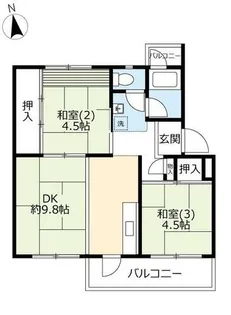 UR香里【E230301号室】の間取り