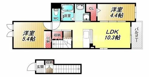 ヴィラ サブリナ【2階】の間取り