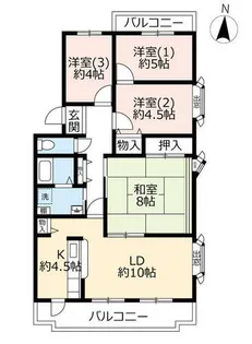 UR鶴山台【0980401号室】の間取り