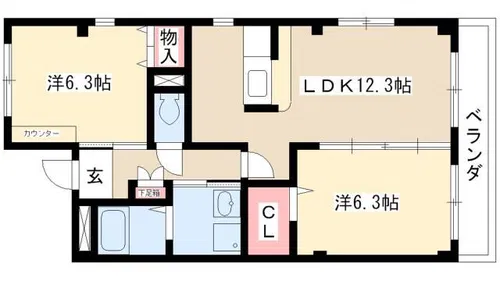 Avenue Ⅲ【101号室】の間取り