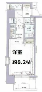 レジデンス上町台【7階】の間取り