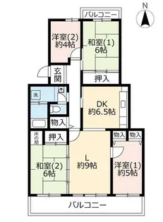 URオークタウン東茨木【0050403号室】の間取り