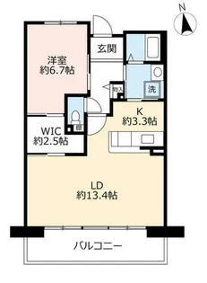 URサンヴァリエ津久野【0020502号室】の間取り