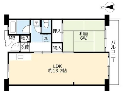 UR北緑丘【0060811号室】の間取り