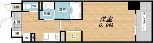 クローバー・ビュー上本町【12階】の間取り