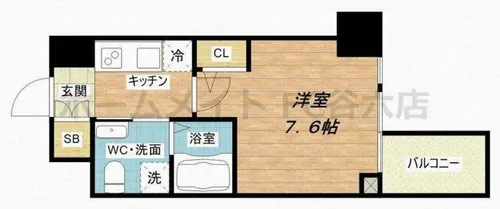 HS梅田EAST【6階】の間取り
